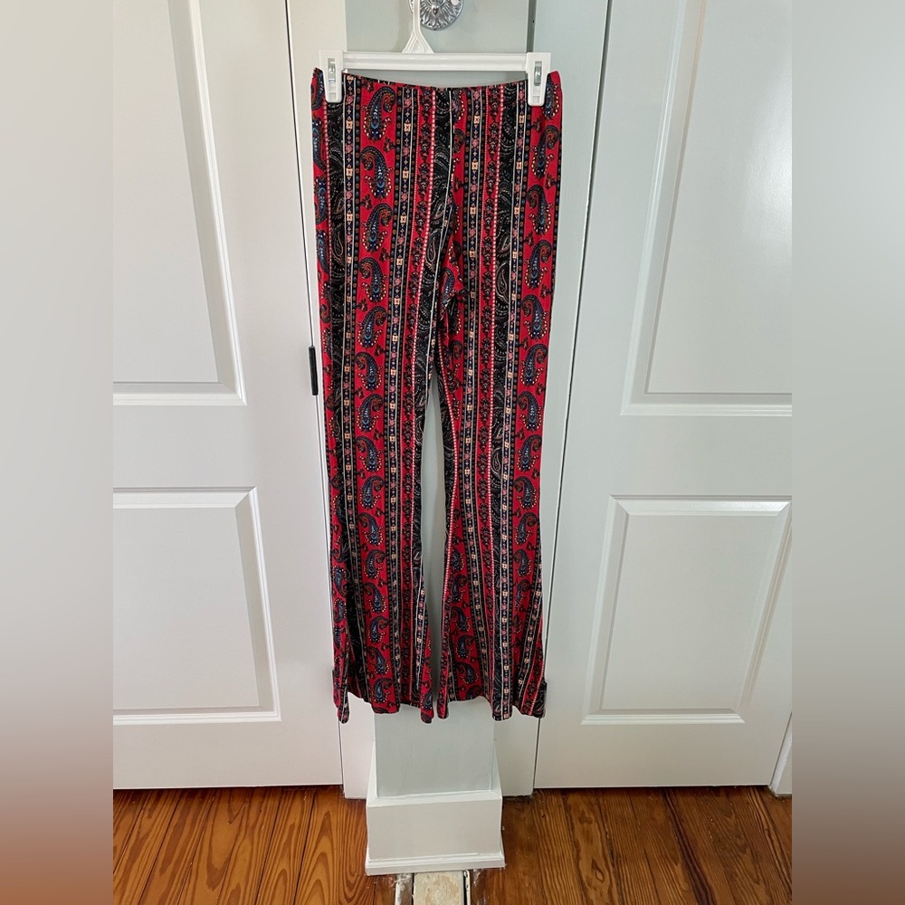 Soft stretchy patterned bell bottoms